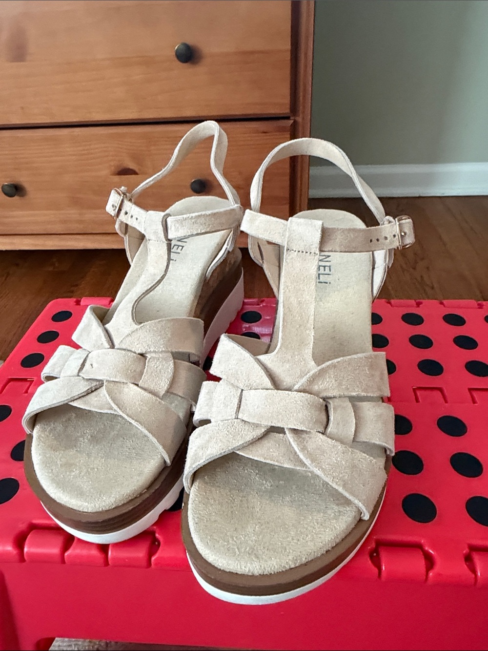 VANELi Carly Suede Platform Wedge Sandals